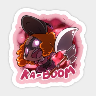 Axe-Chan (KA-BOOM) Sticker